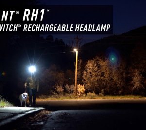 Nite Ize Radiant RH1 Rechargeable Headlamp with Spot & Flood Beams, Red Night Vision Mode