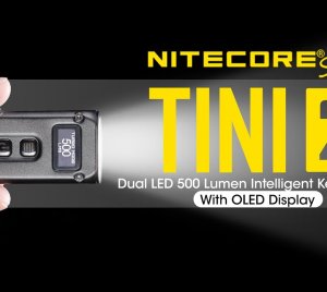 Nitecore TINI 2 Keychain Flashlight - Rechargeable Mini EDC Light with USB-C Charging and OLED Display