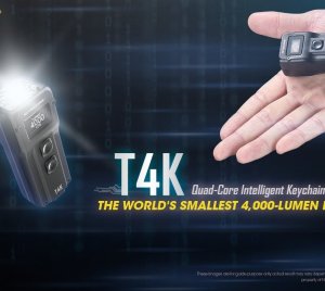 Nitecore T4K Mini Keychain Flashlight with Dual Button Control, CREE XP-L2 LEDs, and 67-Hour Runtime