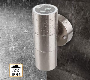 Modern outdoor wall lights double up down stainless steel lamps fixture, use GU10 (not Included) IP44 waterproof