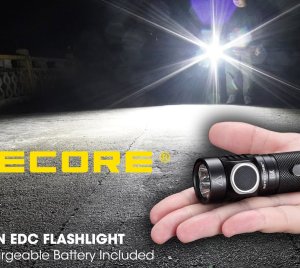Nitecore E4K High Lumen EDC Flashlight with IP68 Waterproof Rating for Daily Carry and Tactical Use
