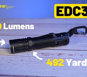 Nitecore EDC33 Everyday Carry LED Flashlight with Waterproof IP68, Impact Resistant Design
