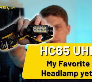 Nitecore HC65 UHE Rechargeable LED Headlamp for Night Running, Camping, and Emergency Use