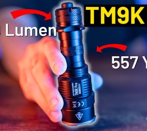 Nitecore TM9K Pro Tactical LED Flashlight with Smart Sensor, Fast Charging, and IP68 Waterproofing