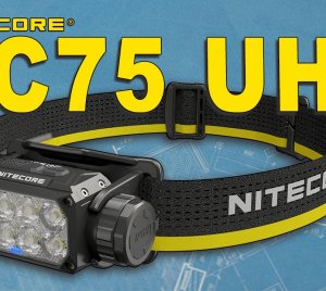 Nitecore HC75 UHE Zoomable LED Headlamp with Adjustable Flood and Spot Beam for Hiking, Camping, Construction, and Emergency Use