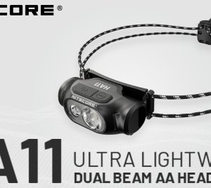 NitecoreE HA11 Lightweight LED Headlamp with Red Night Vision LED for Camping and Hiking