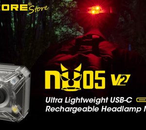 Nitecore NU05 V2 USB-C Rechargeable Signal Light – Compact White & Red LED Safety Marker for Running, Cycling, and Pets