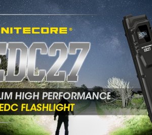 Nitecore EDC27 Ultra Slim Flat EDC Flashlight with Wide Flood and Long Throw Spot Beam