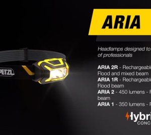 Petzl ARIA 1 Heavy-Duty Proximity Lighting Headlamp with Rechargeable and AAA Battery Options