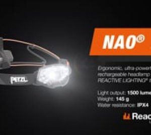 Petzl NAO RL Rechargeable Running Headlamp with Long Burn Time and Ergonomic Balanced Design