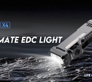 Wuben X4 Compact LED Flashlight - Waterproof Pocket EDC Flashlight with Flood, Spot & RGB Signal Modes