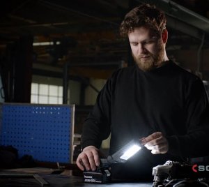 SCANGRIP Universal Battery-Compatible LED Jobsite Light with Dual-Axis Rotation