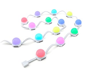 Flexible Full-Color RGB LED Pixel Nodes for Dynamic Building Facade and Landscape Lighting