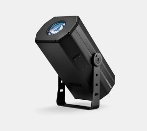 Outdoor LED Image Projector with Rotating Gobos, Color Wheel, and Prism Effects