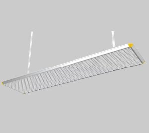 LED Classroom Light with Low Glare Grille Optics, Flicker-Free Output, and VOC-Free Construction