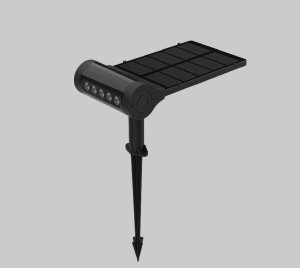Solar LED Spotlight for Exterior Accent Lighting with Adaptive Time Tracking Technology