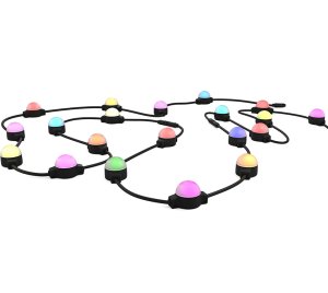 Color-Changing Direct-View RGBW LED Pixel Strands for Media Facades and Architectural Lighting