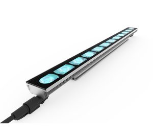 RGBW Linear LED Wall Washer and Grazer with DMX Addressability for Interior Architectural Lighting