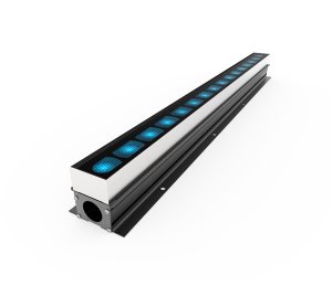 Linear Inground Pixel-Controlled LED Wall Washer and Grazer for Architectural Façade Lighting