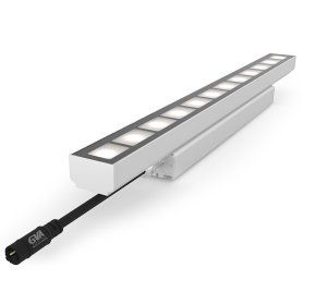 Monochromatic Linear Exterior LED Wall Washing and Grazing Luminaire for Architectural and Landscape Lighting