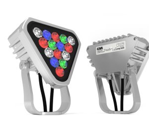 Color Changing LED Architectural Spotlight and Floodlight with Outer-Mixing Optics and RGBW/RGBA Options