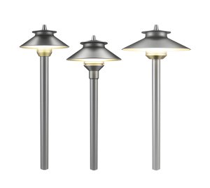 LED Path Light for Outdoor Landscape Lighting with Durable Brass or Aluminum Housing