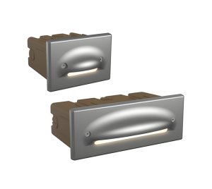 Recessed Outdoor LED Step Light - Wall-Mounted Downlight for Wet Location Pathway and Stair Lighting