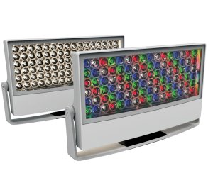 High-Power Dimmable Architectural LED Spotlight/Floodlight with Color-Changing, Tunable White, and Static White Light Engines