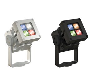 DMX512 Outdoor RGBW/RGBA Color-Changing LED Floodlight with DMX512 Control, Casambi Dimming