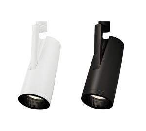 Track-Mount LED Spotlight with Adjustable Zoom Optics and and Casambi/DMX/DALI Compatibility