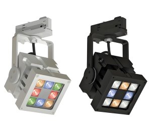 20W LED Track Fixture with Wireless Casambi and DMX Control, RGBW RGBA AWB LEDs for Retail, Hospitality, and Residential Lighting