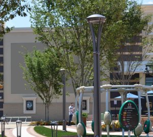 Dark-Sky Compliant LED Post Top Light for Pedestrian Pathways, Public Parks, and Urban Plazas