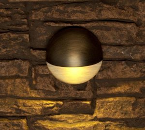 Low Voltage Outdoor Brass LED Wall Light with PWM/Phase Dimmable Control