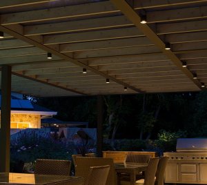 Outdoor LED Downlight with Luxor Compatible Zoning and Dimming Controls
