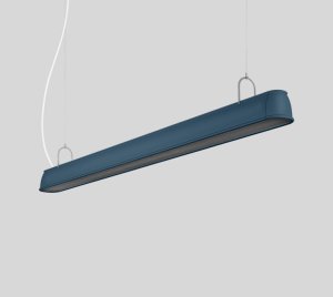 Architectural LED Linear Pendant Light with Direct/Indirect Output and Ultra-Low Glare Diffusers