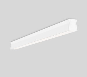 Linear LED Ceiling Light Fixture with 90-Degree Adjustable Angles and Track Integration