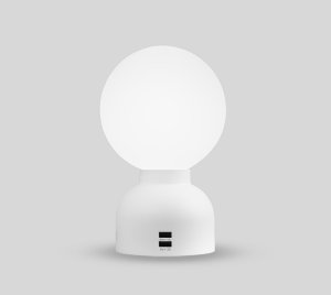 Modern Table Lamp with Dual USB Charging Ports and Dimmable Warm White Light