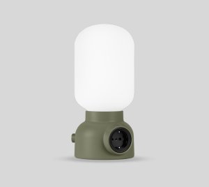 Modern Desk Lamp with Integrated EU Power Socket and Warm White LED Light