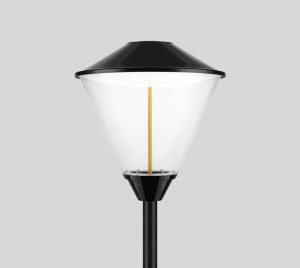 LED Post Top Light with Microprismatic Acrylic Diffuser for Uniform Light Distribution