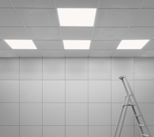 Recessed LED Panel Light with Microprismatic Diffuser for Optimal Visual Comfort