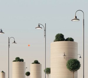 Retro-Style LED Lantern Street Light for Historic Street and Pathway Lighting with Smart City Integration
