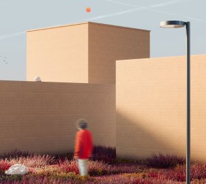Modern Round LED Street/Area Luminaire with DALI, Zhaga Interface, and Multiple CCT Options for Urban Infrastructure