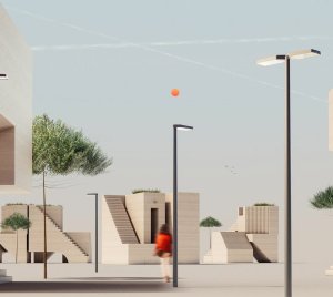 Smart Pole-Top and Wall-Mounted LED Area Luminaire with Sensor Integration for Urban and Architectural Lighting