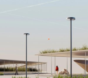 Post Top Light for Streets and Plazas with DALI and Zhaga Smart Control Options