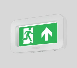 SmartScan Wireless LED Exit Signs with Downlighter for Commercial Emergency Lighting