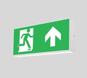 Wall-Mounted ISO 7010 LED Exit Sign for Offices, Retail Spaces, and Educational Buildings