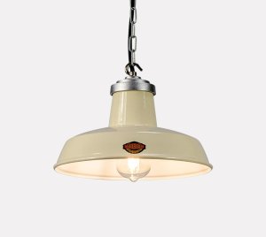 Vintage Style Hand-Spun Steel Pendant Luminaire with Replaceable LED Filament Lamp