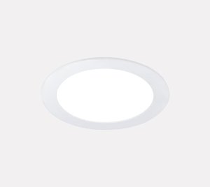 Circular LED Edge-Lit Recessed Downlight with Fire-Retardant Low-Glare Diffuser