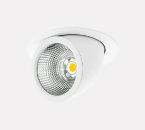 Adjustable Recessed LED Accent Spotlight with 355° Azimuth and 85° Tilt for Commercial Interiors