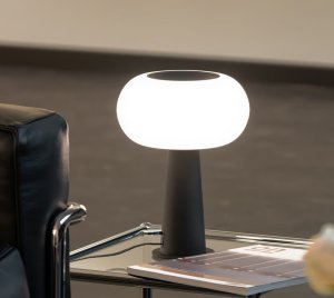 Elegant Translucent White Table Light with Smart Control for Hotels, Homes, and Restaurants
